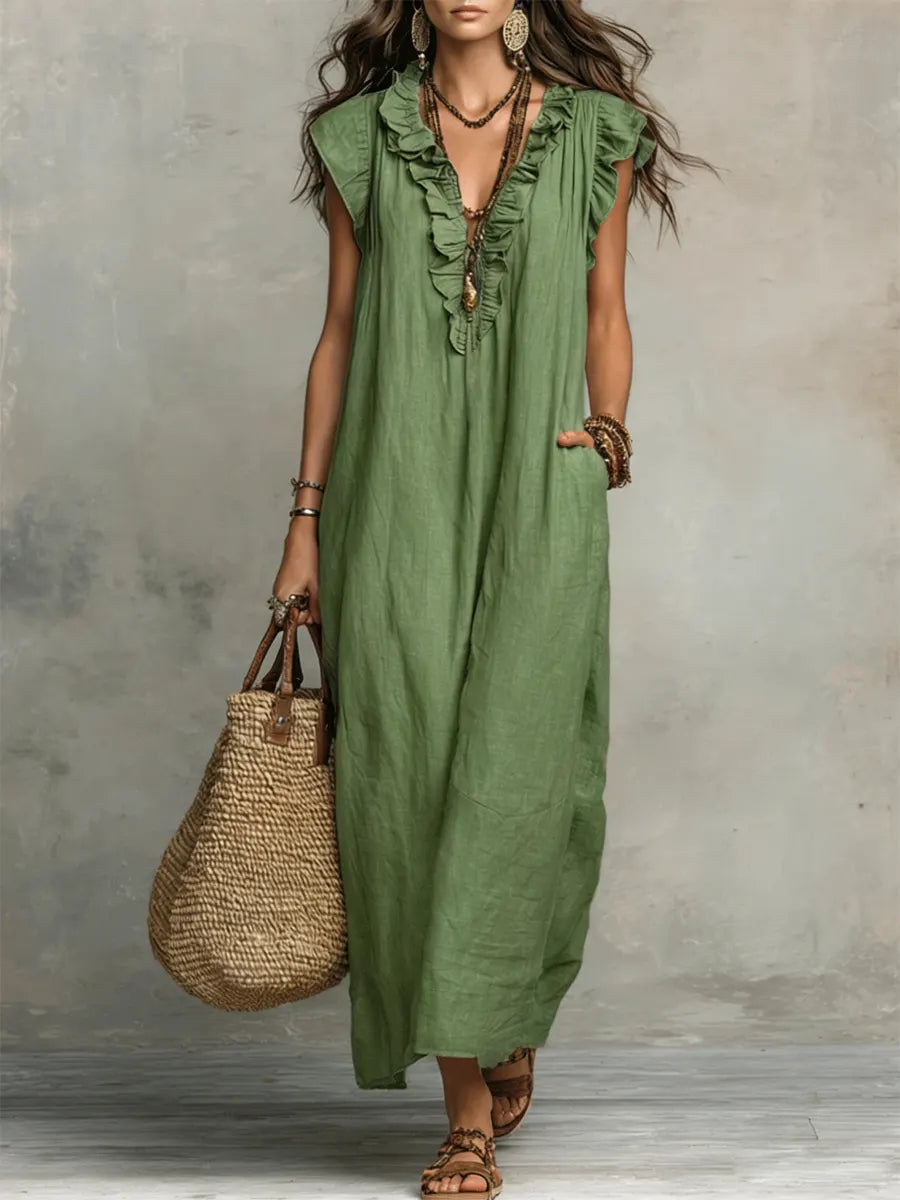 Camellia Bohemian Maxi Dress - Elena Harper