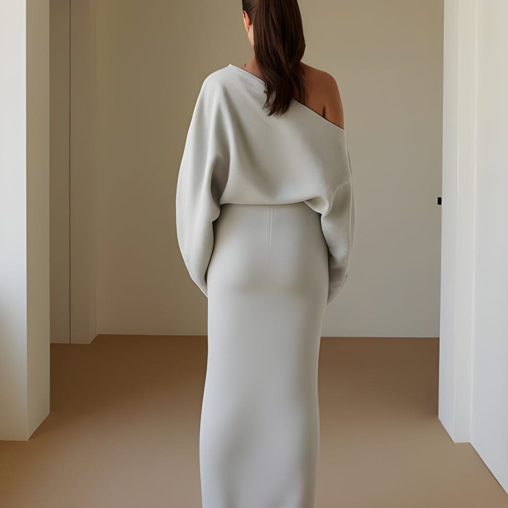 Dropped Shoulder Sweatshirt Dress