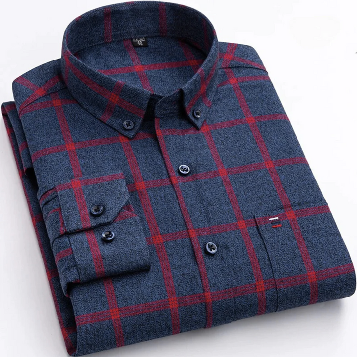 Kayn High-Quality Cotton Checkered Shirt for Men, view 7 - Elena Harper