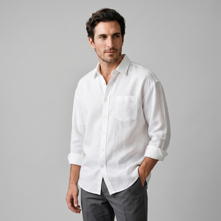 Men's Oversized Long Sleeve Casual Shirt
