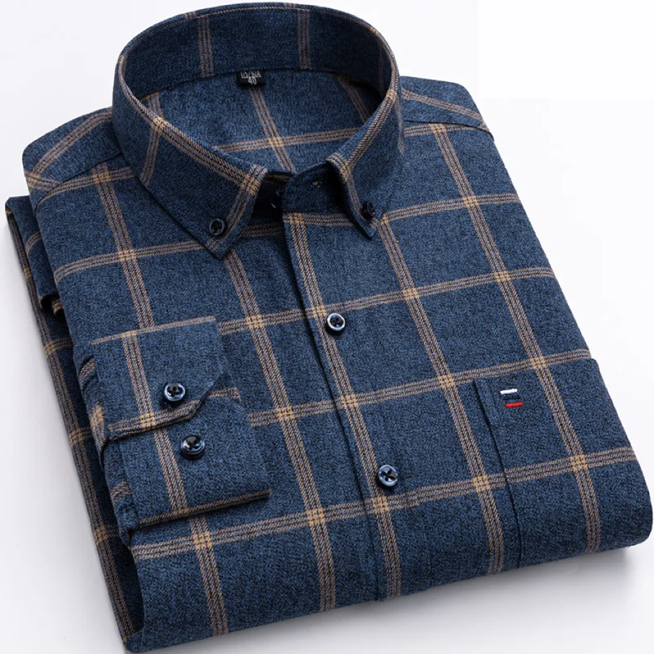Kayn High-Quality Cotton Checkered Shirt for Men, view 6 - Elena Harper