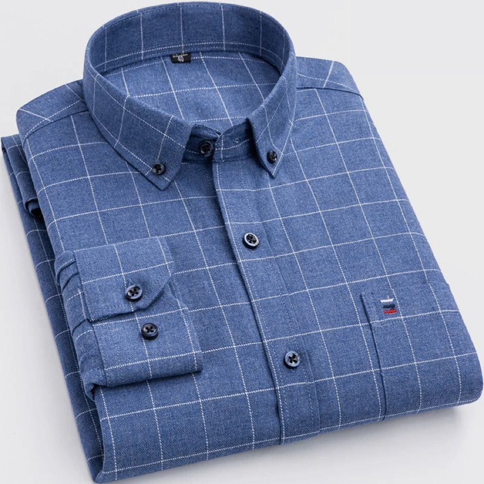 Kayn High-Quality Cotton Checkered Shirt for Men, view 9 - Elena Harper