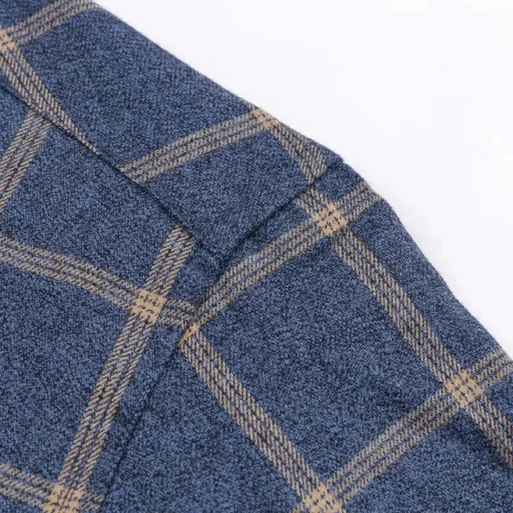 Kayn High-Quality Cotton Checkered Shirt for Men, view 3 - Elena Harper