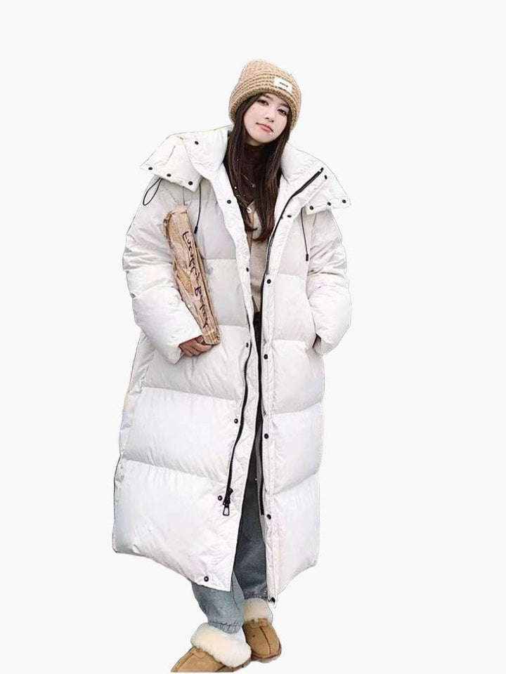 Oversized Long Winter Coat with Hood for Women