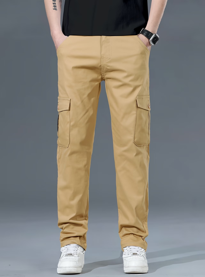 Men's Straight Cargo Pants - Elena Harper