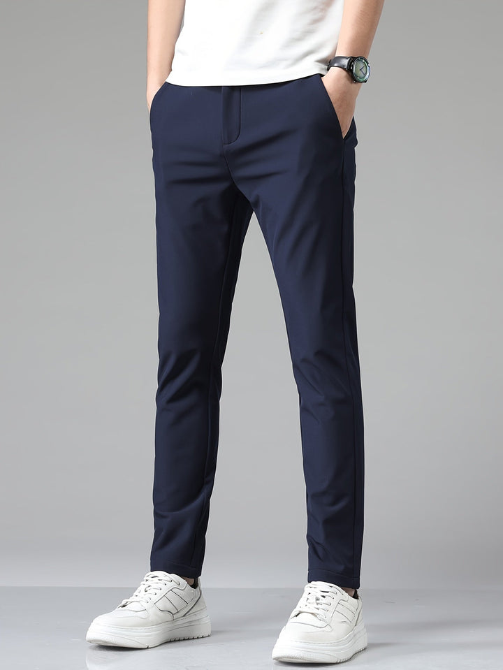 Men's Straight Leg Elastic Waist Pants