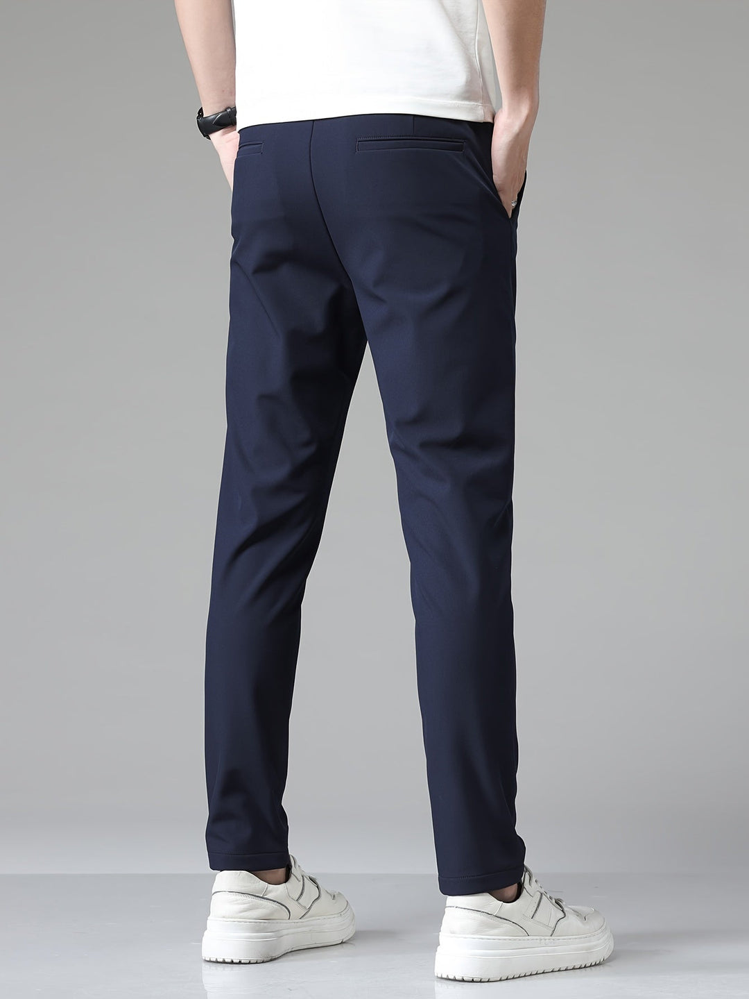 Men's Straight Leg Elastic Waist Pants