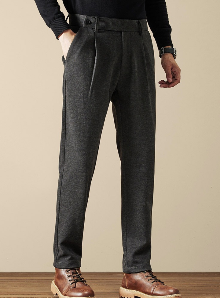 Men's Dress Pants with Pleats - Elena Harper