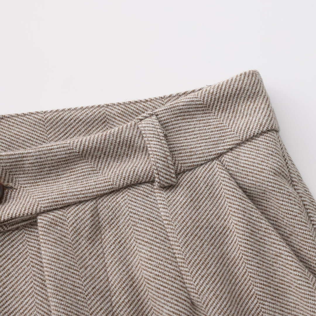 Men's Houndstooth Pleated Trousers