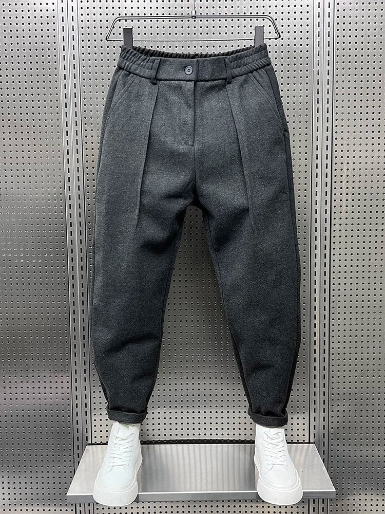 Men's Tapered Pants with Elastic Waistband