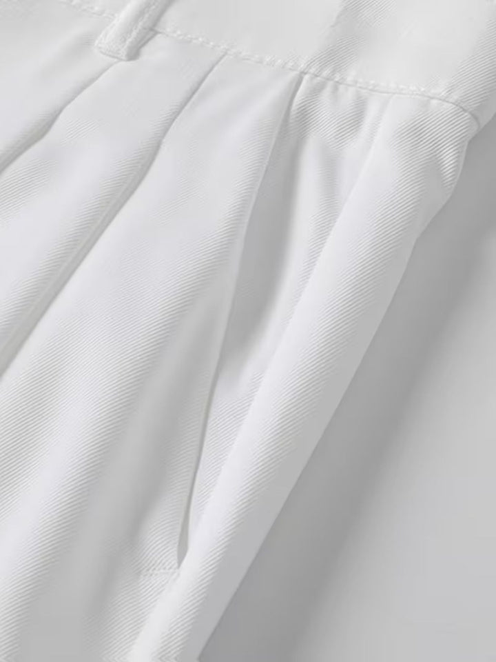 Men's Wide Pleated High-Waisted Trousers