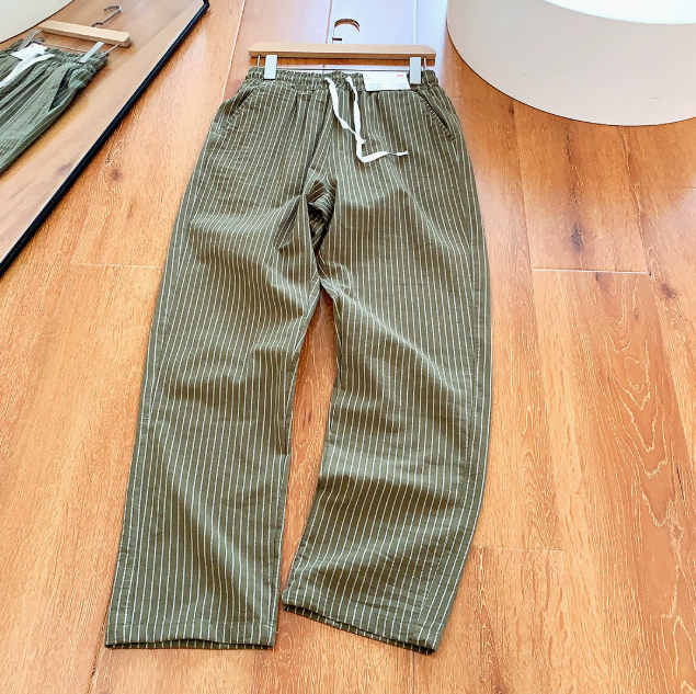 Men's Loose Striped Pants - Elena Harper