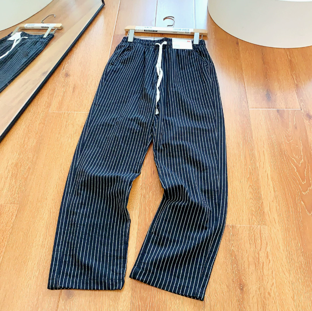 Men's Loose Striped Pants - Elena Harper