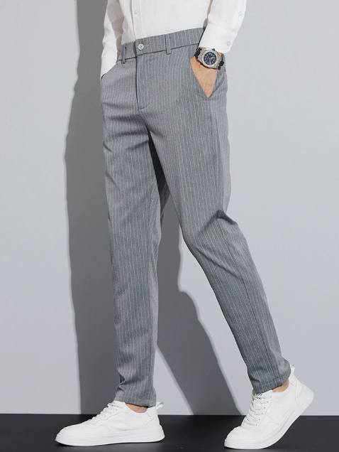 Men's Slim Striped Pants - Elena Harper