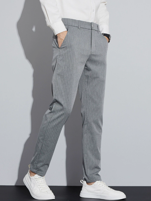Men's Slim Striped Pants - Elena Harper