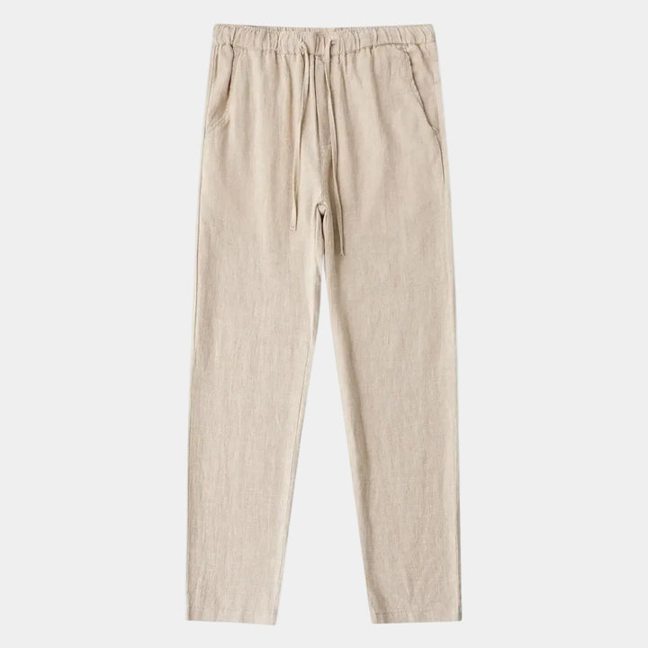 Men's Pants with Elastic Waist and Drawstring - Elena Harper