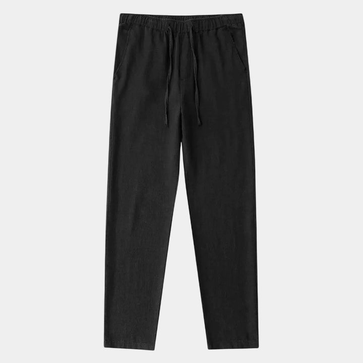 Men's Pants with Elastic Waist and Drawstring - Elena Harper