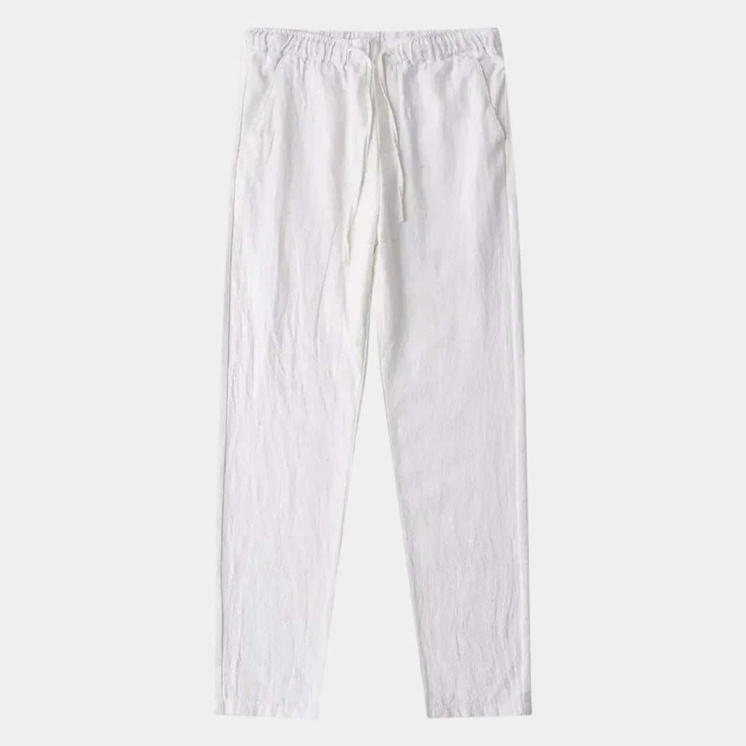 Men's Pants with Elastic Waist and Drawstring - Elena Harper