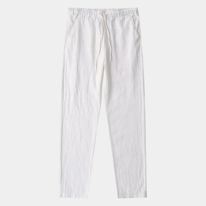 Men's Pants with Elastic Waist and Drawstring - Elena Harper