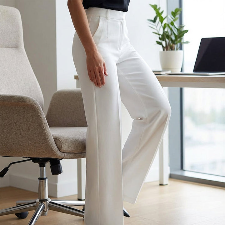 Elara Women's High-Waisted Wide-Leg Suit Trousers - Elena Harper