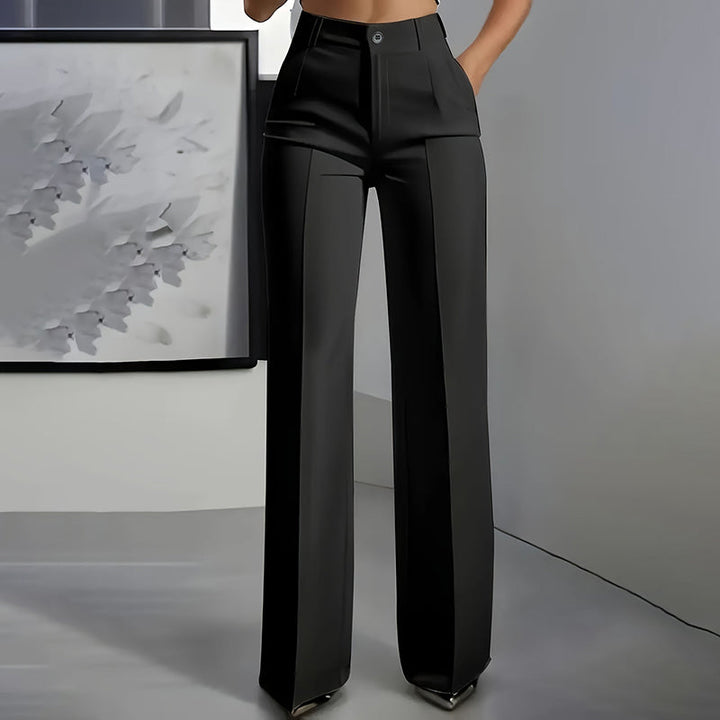 Elara Women's High-Waisted Wide-Leg Suit Trousers - Elena Harper