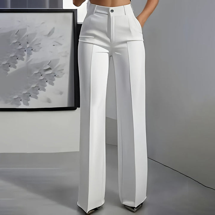 Elara Women's High-Waisted Wide-Leg Suit Trousers - Elena Harper