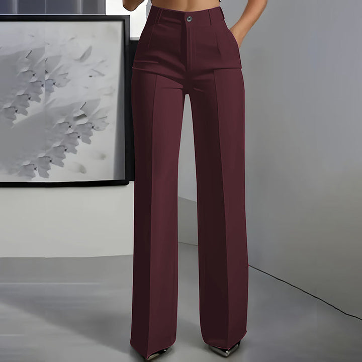 Elara Women's High-Waisted Wide-Leg Suit Trousers - Elena Harper