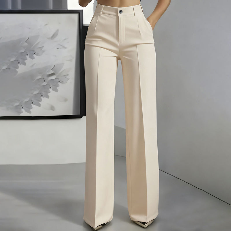 Elara Women's High-Waisted Wide-Leg Suit Trousers - Elena Harper