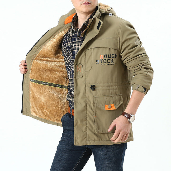 Men's Hooded Zipped Lined Parka - Elena Harper