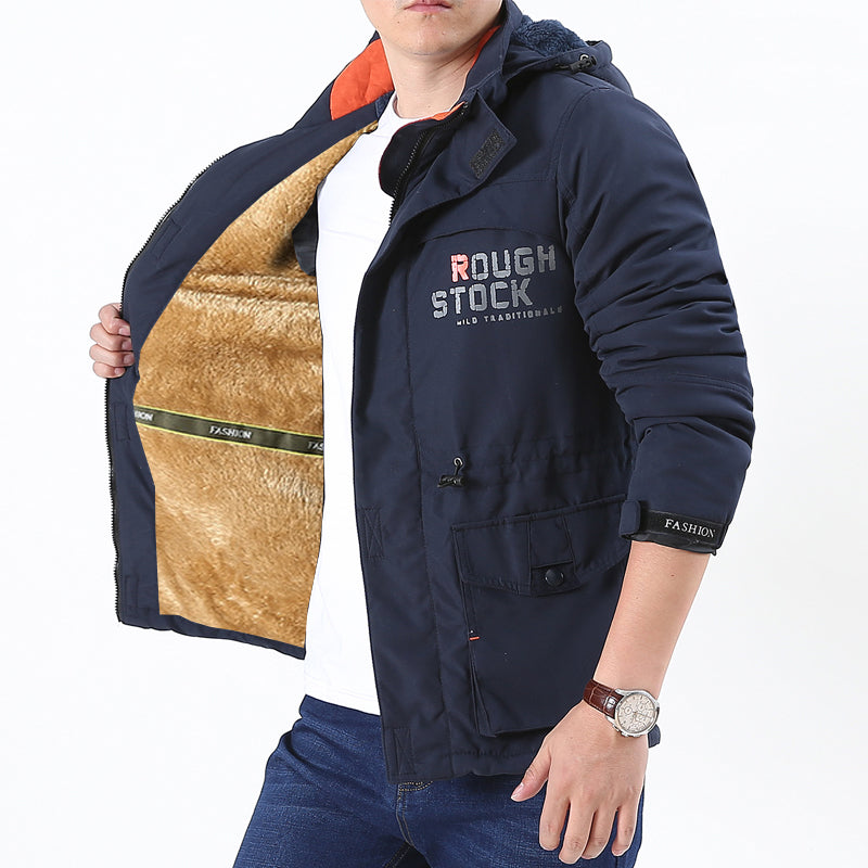Men's Hooded Zipped Lined Parka - Elena Harper