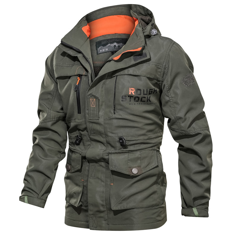 Men's Hooded Zipped Lined Parka - Elena Harper
