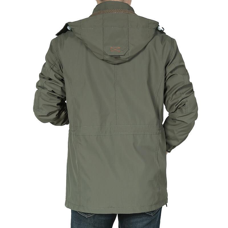 Men's Hooded Zipped Lined Parka - Elena Harper