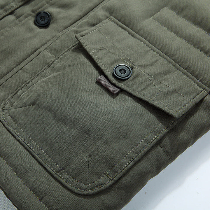 Men's Parka with Synthetic Fur Hood