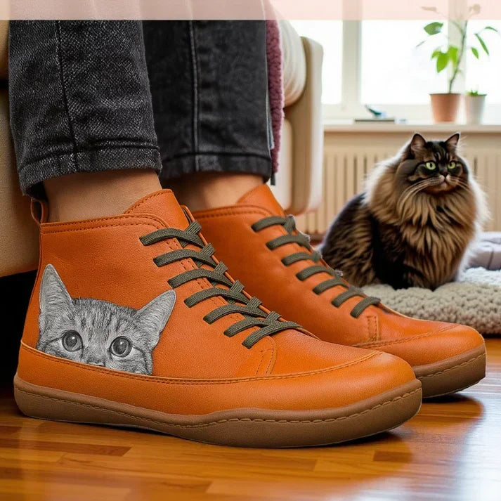 KittyKicks Orthopedic Leather Booties, view 4 - Elena Harper