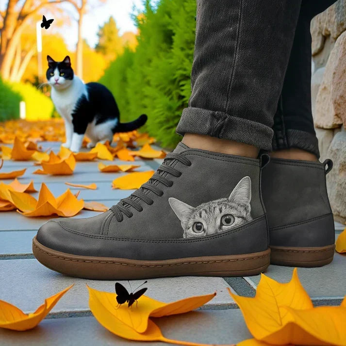KittyKicks Orthopedic Leather Booties, view 10 - Elena Harper