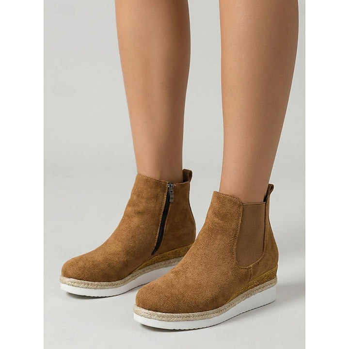 Felicity | Women's Wedge Chelsea Ankle Boots with Side Gussets