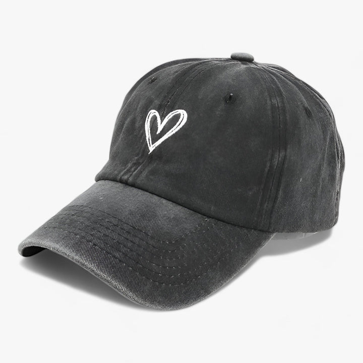 Women's Retro Embroidered Baseball Cap with Adjustable Strap