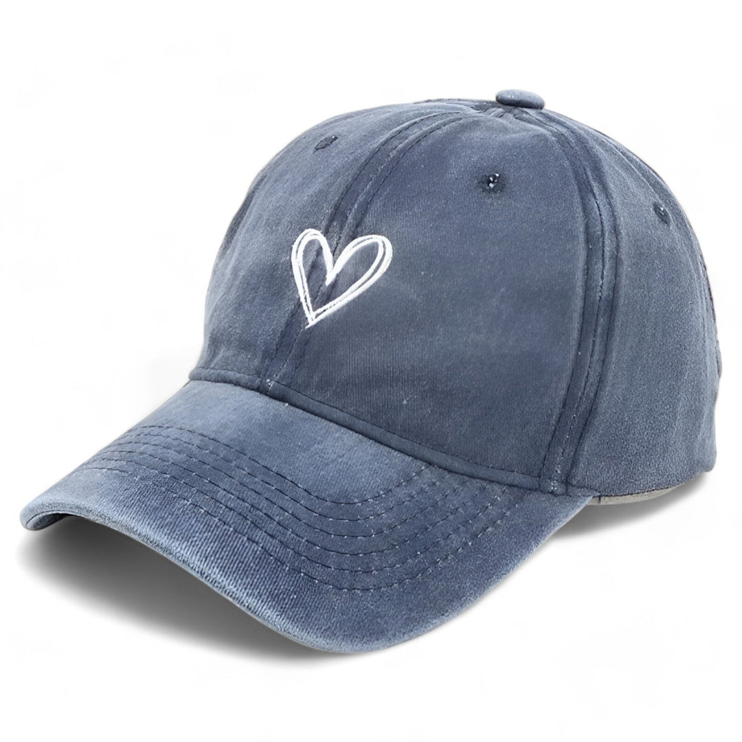 Women's Retro Embroidered Baseball Cap with Adjustable Strap