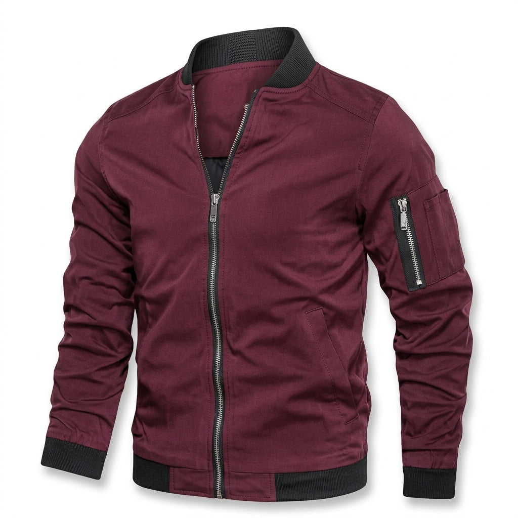 Niklas | Men's Classic Bomber Jacket Transitional Jacket with Ribbed Cuffs