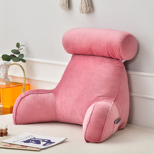 Comfort Backrest Pillow with Arms and Adjustable Headrest