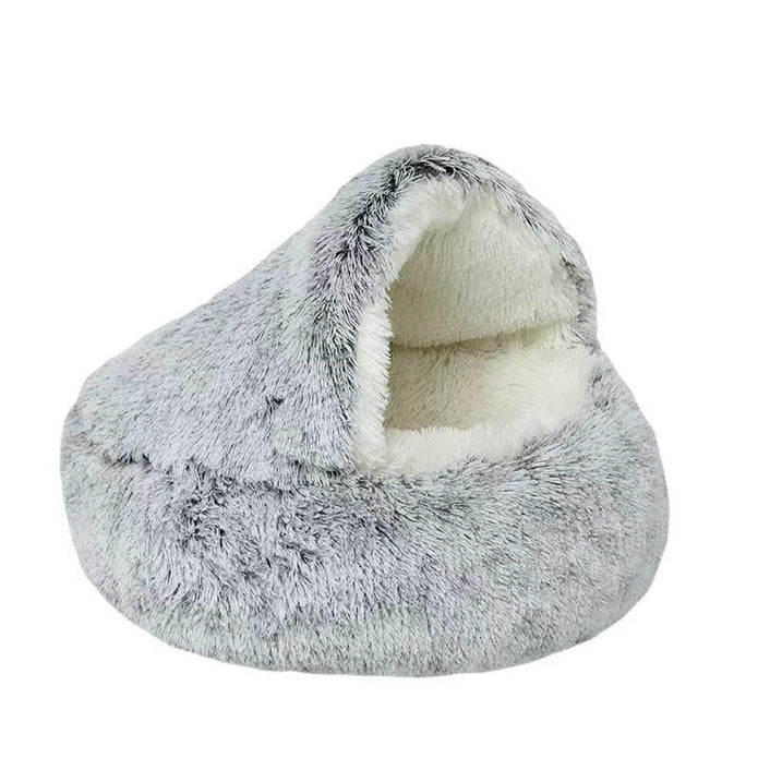 Cozy Pet Snuggle Cave Bed for Cats & Dogs - Plush & Washable