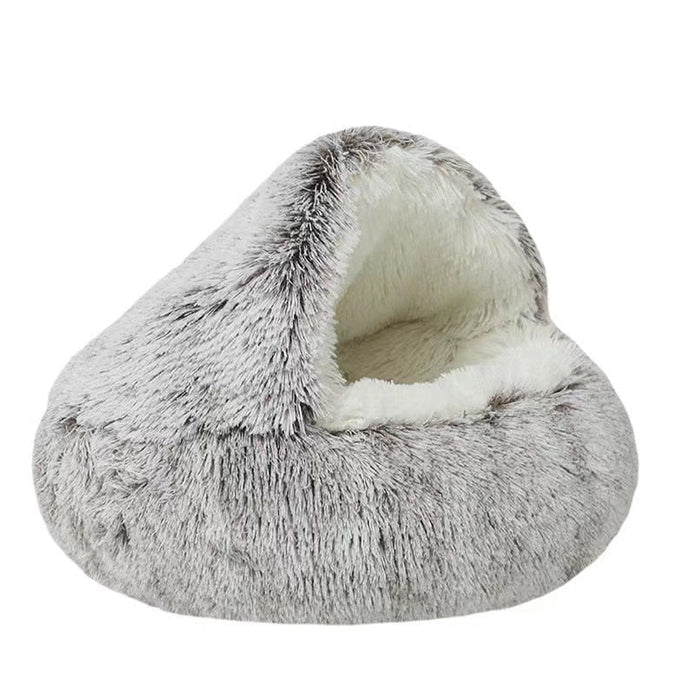 Cozy Pet Snuggle Cave Bed for Cats & Dogs - Plush & Washable