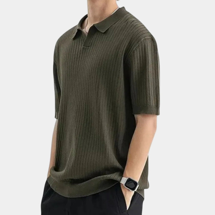Men's Ribbed Polo - Elena Harper