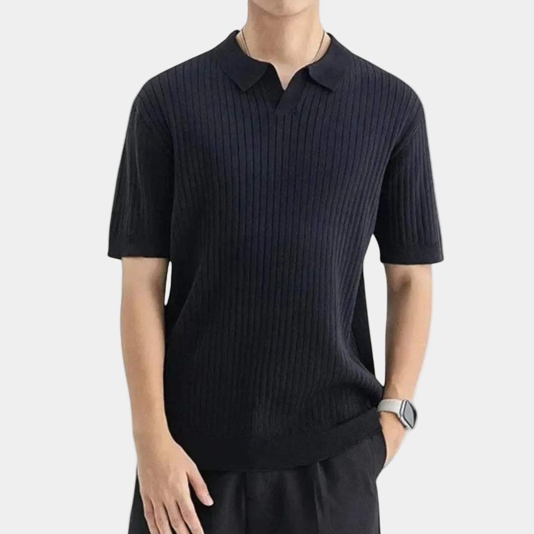 Men's Ribbed Polo - Elena Harper