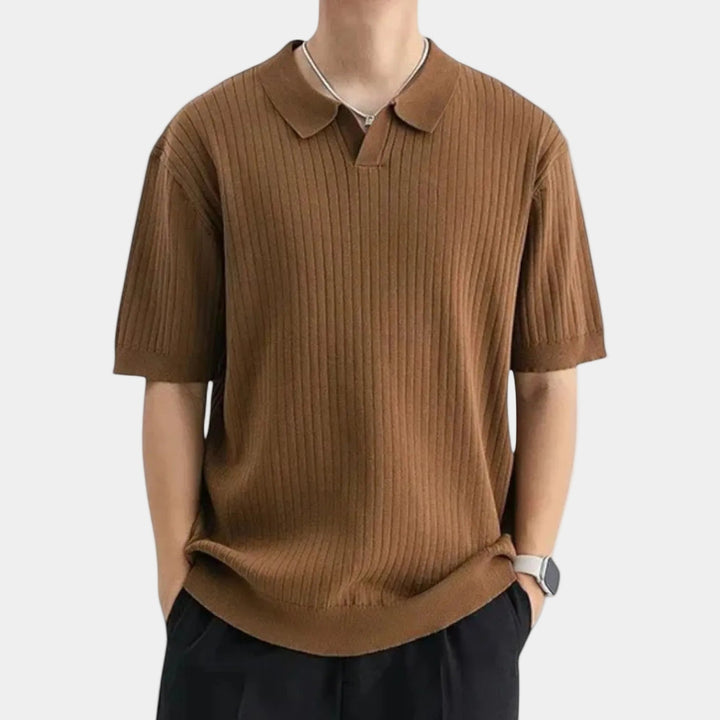 Men's Ribbed Polo - Elena Harper