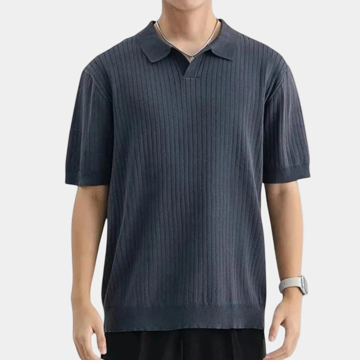 Men's Ribbed Polo - Elena Harper