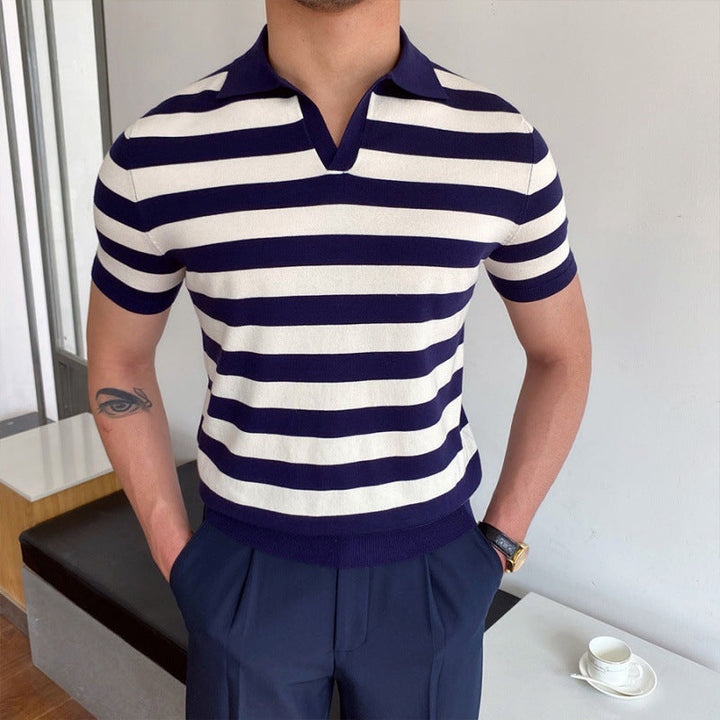 Men's Open Collar Polo