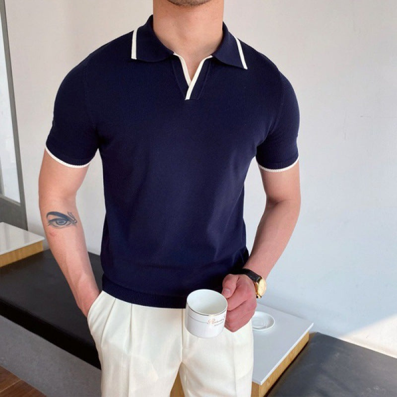 Men's Open Collar Polo