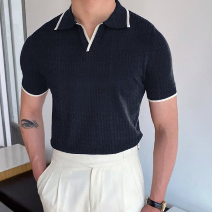 Men's Open Collar Polo