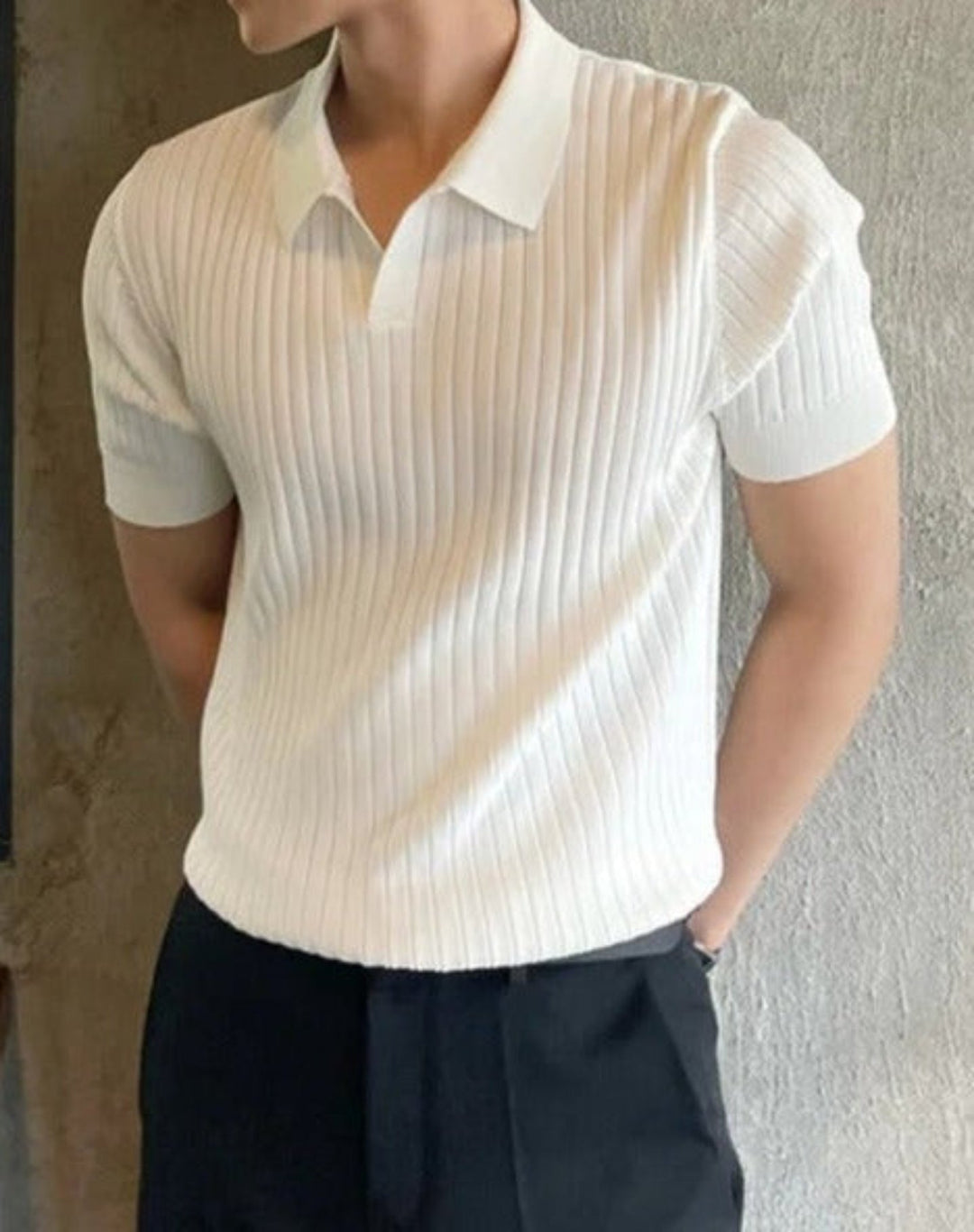 Men's Ribbed Polo